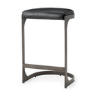 Tyler Counter Stool in Black Leather - Addison West 