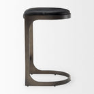 Tyler Counter Stool in Black Leather - Addison West 