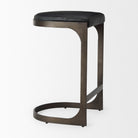 Tyler Counter Stool in Black Leather - Addison West 