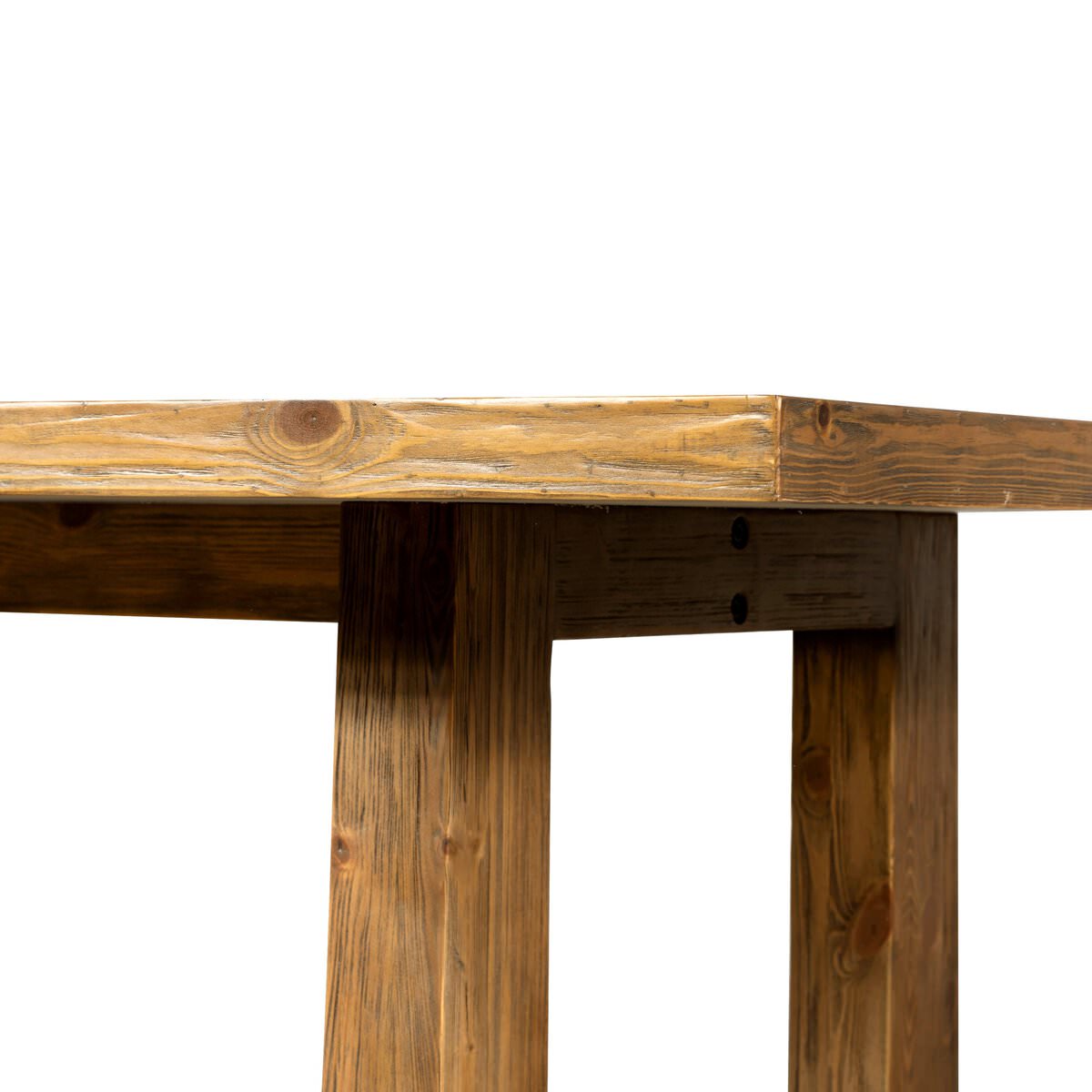 Close up of Four Hands Otto 86" Dining Table seats 8 on a white background