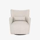 Four hands kimble swivel chair in light grey noble platinum color on a white background