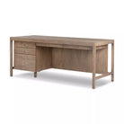 Four Hands Suspension Desk in Rustic Grey Veneer on a white background