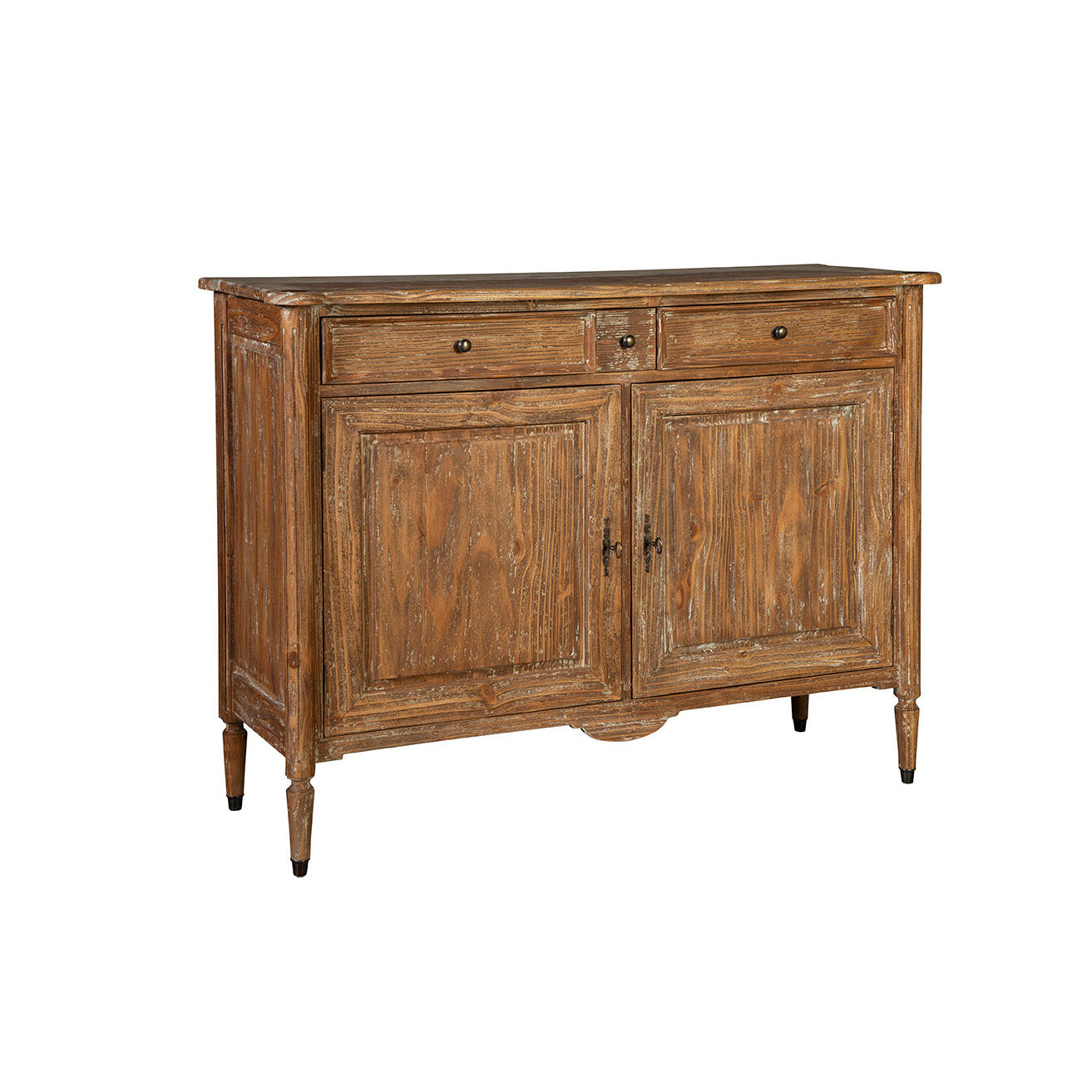 Mason Reclaimed Mahogany Cabinet on a white background at Addison West