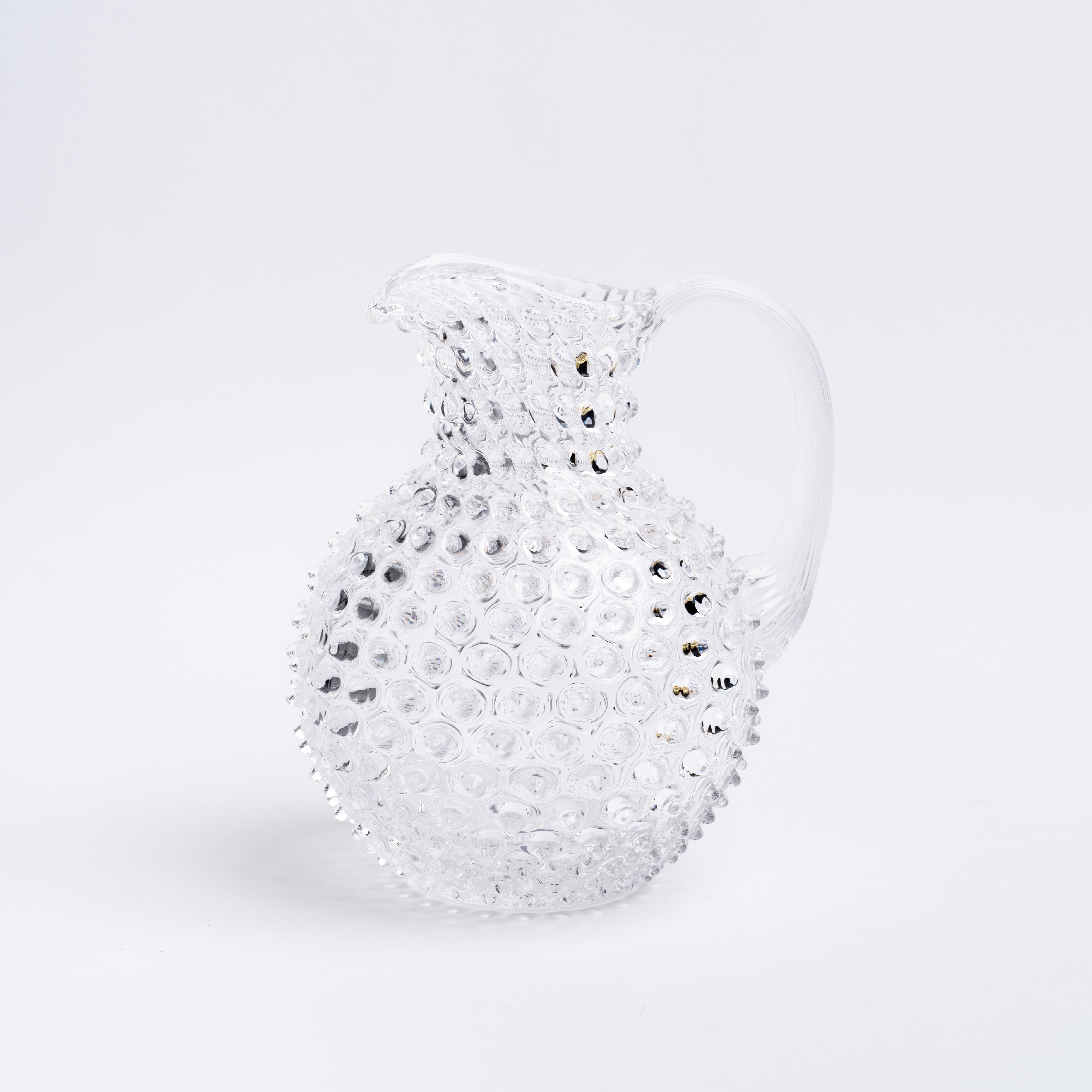 Addison West Chehoma glass hobnail pitcher