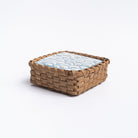 Vermont hand woven basket Cocktail Napkin Holder on a white background