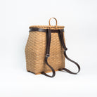 Back of Handmade Vermont Pack Basket on a white background