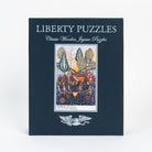 Liberty Puzzles Fall Bloom wood puzzle on a white background