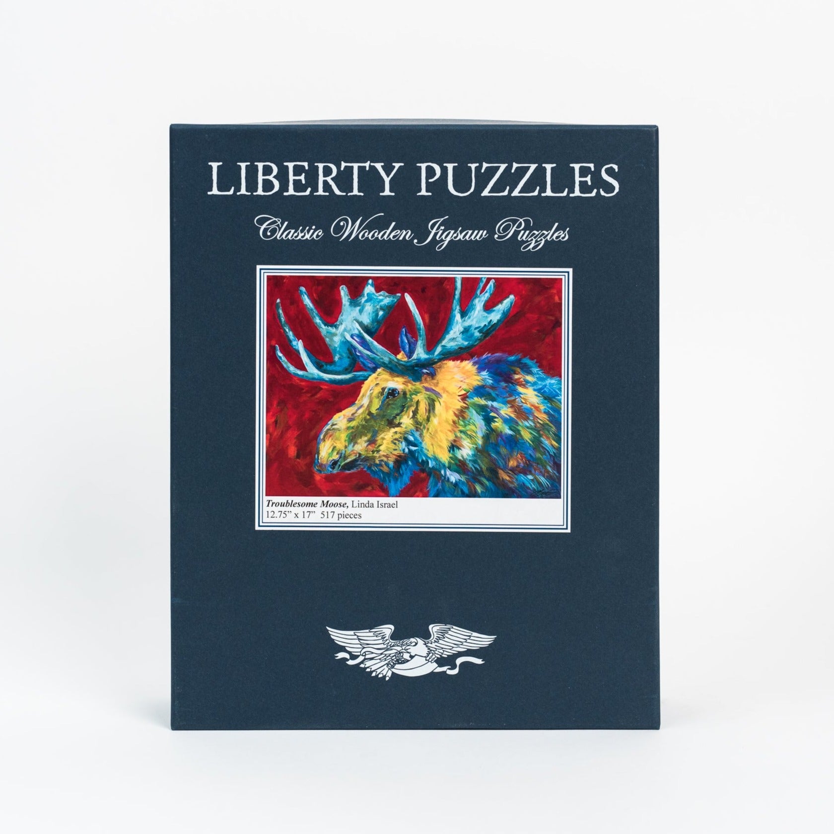 Liberty Puzzles Troublesome Moose on a white background