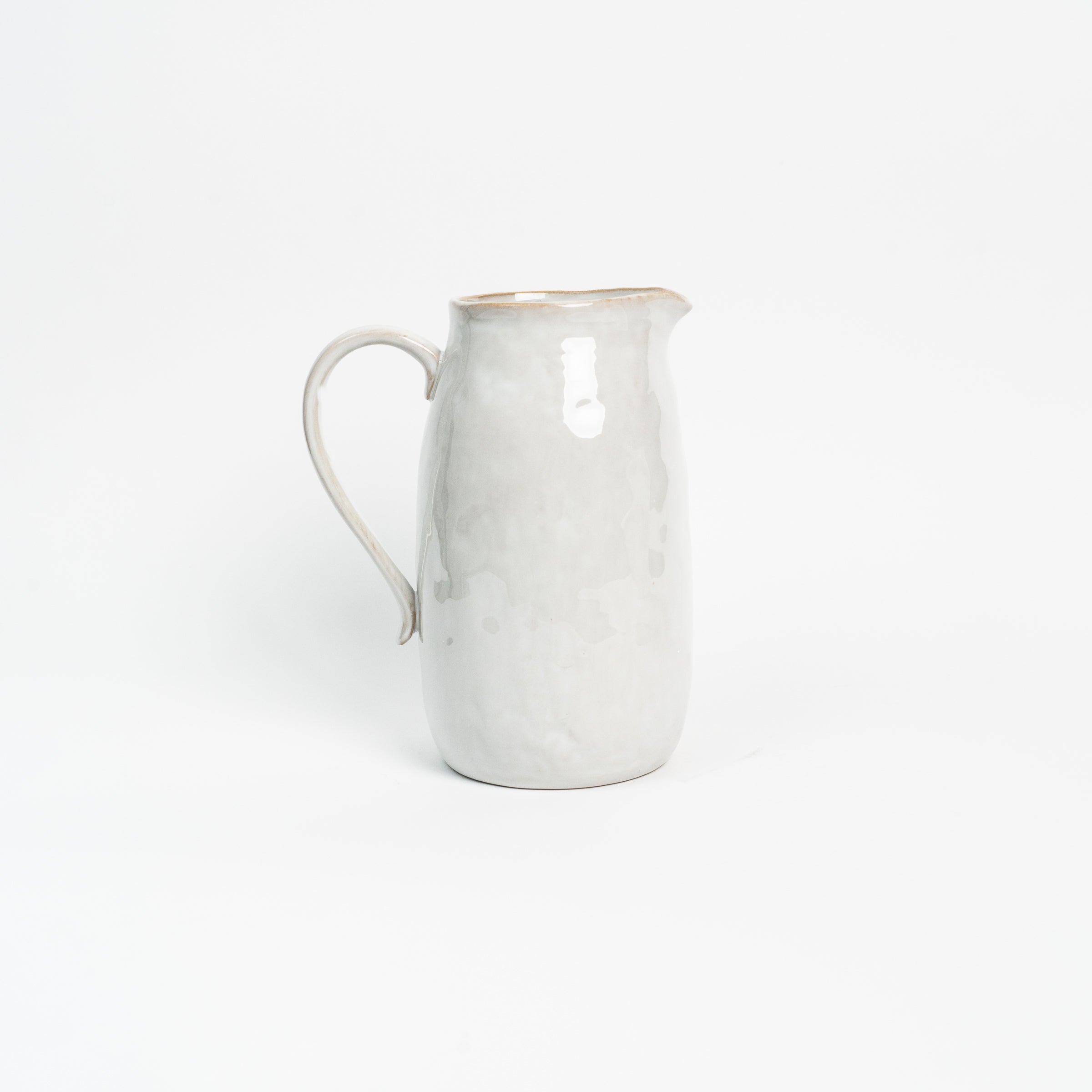 Large Stoneware Pitcher on a white background