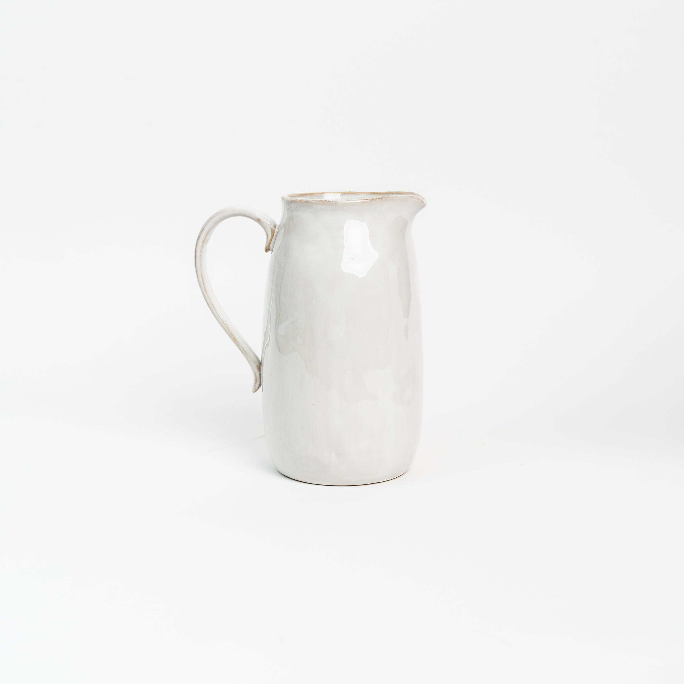 Small Stoneware Pitcher on a white background