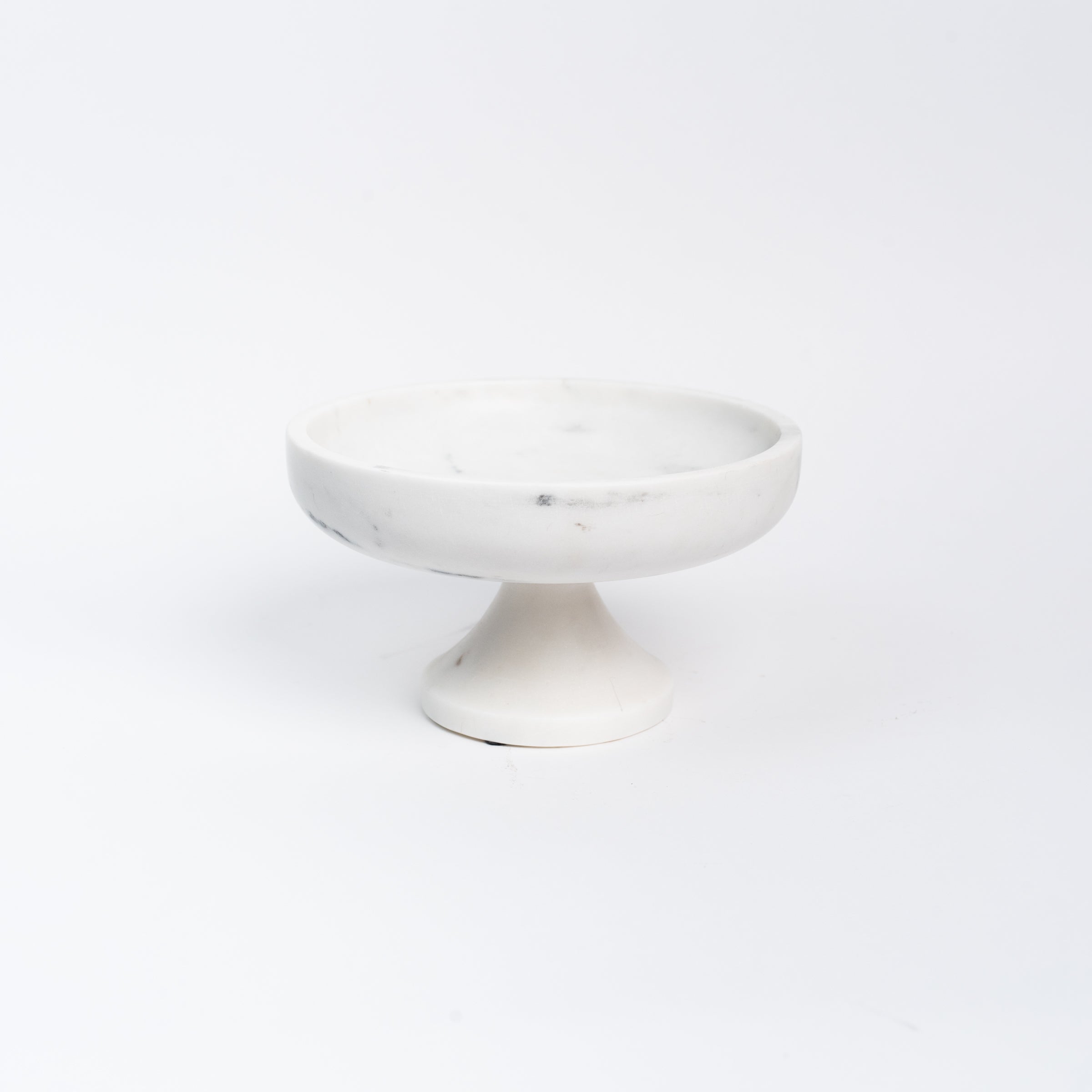 Marble Footed Bowl on a white background