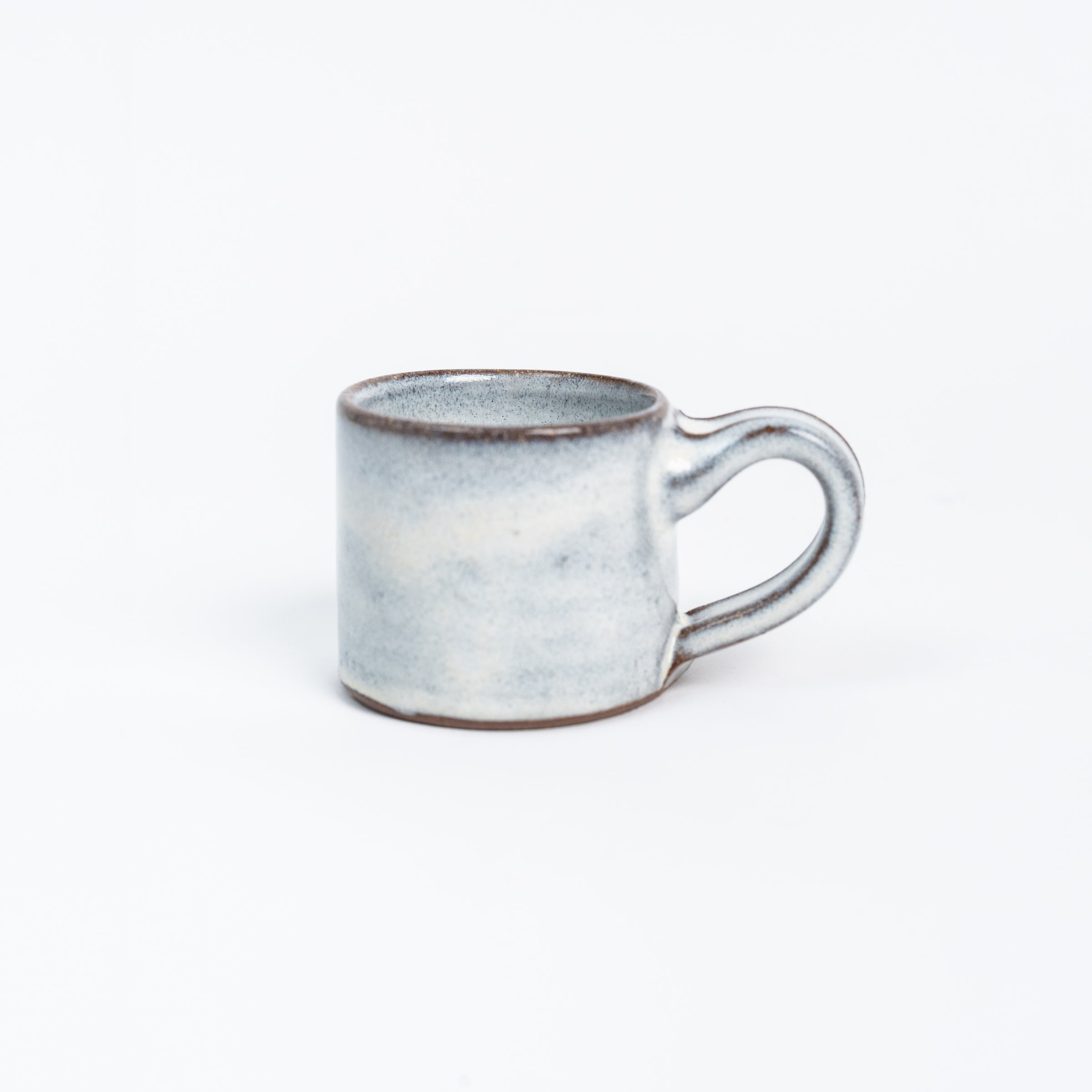 Espresso Cup White handmade Vermont ceramics on a white background