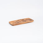 Olive Wood 3 Section Rectangular Dish on a white background