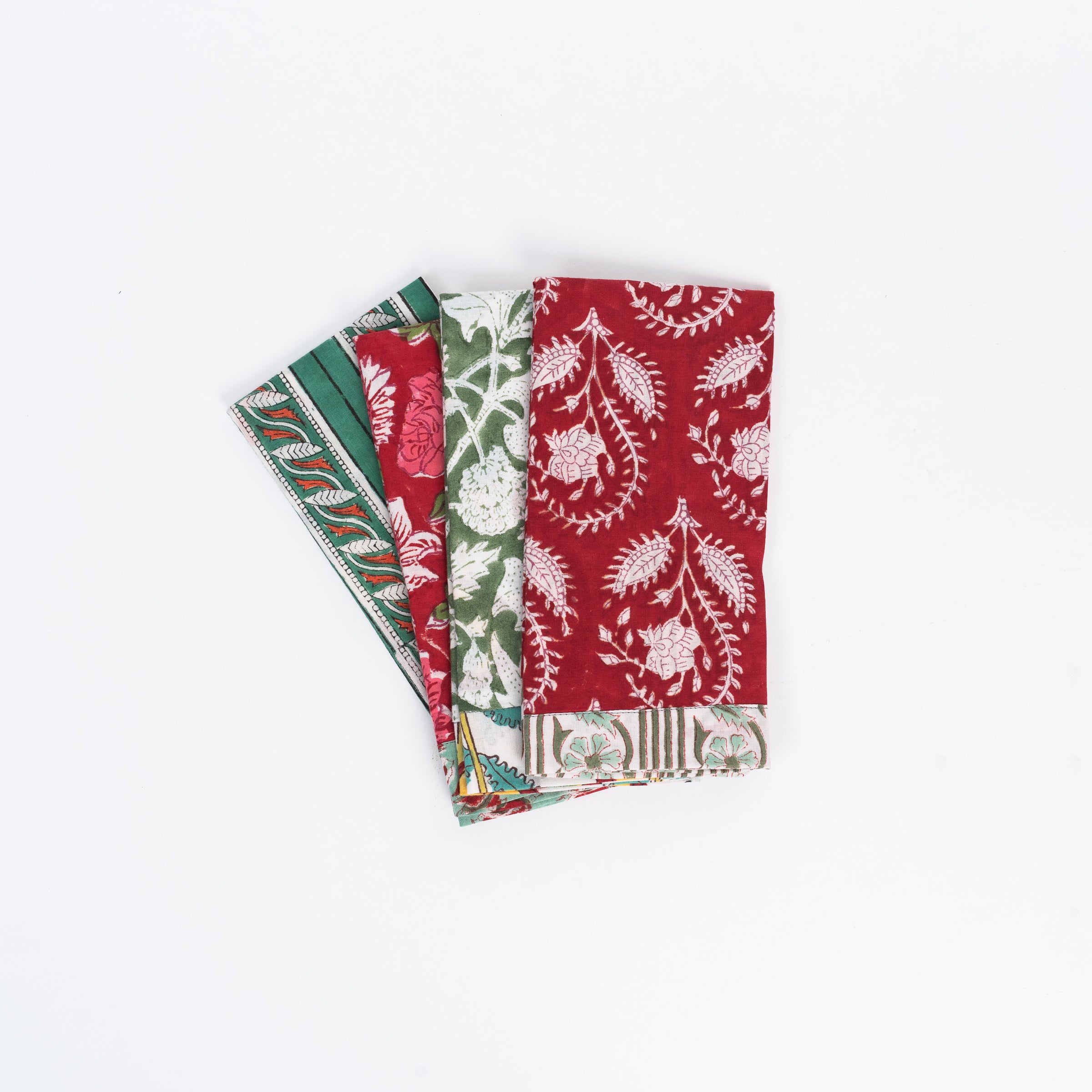 Vermont Handmade Napkins in Holiday on a white background