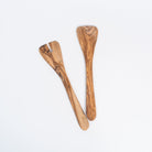 Olive Wood Salad Servers on a white background