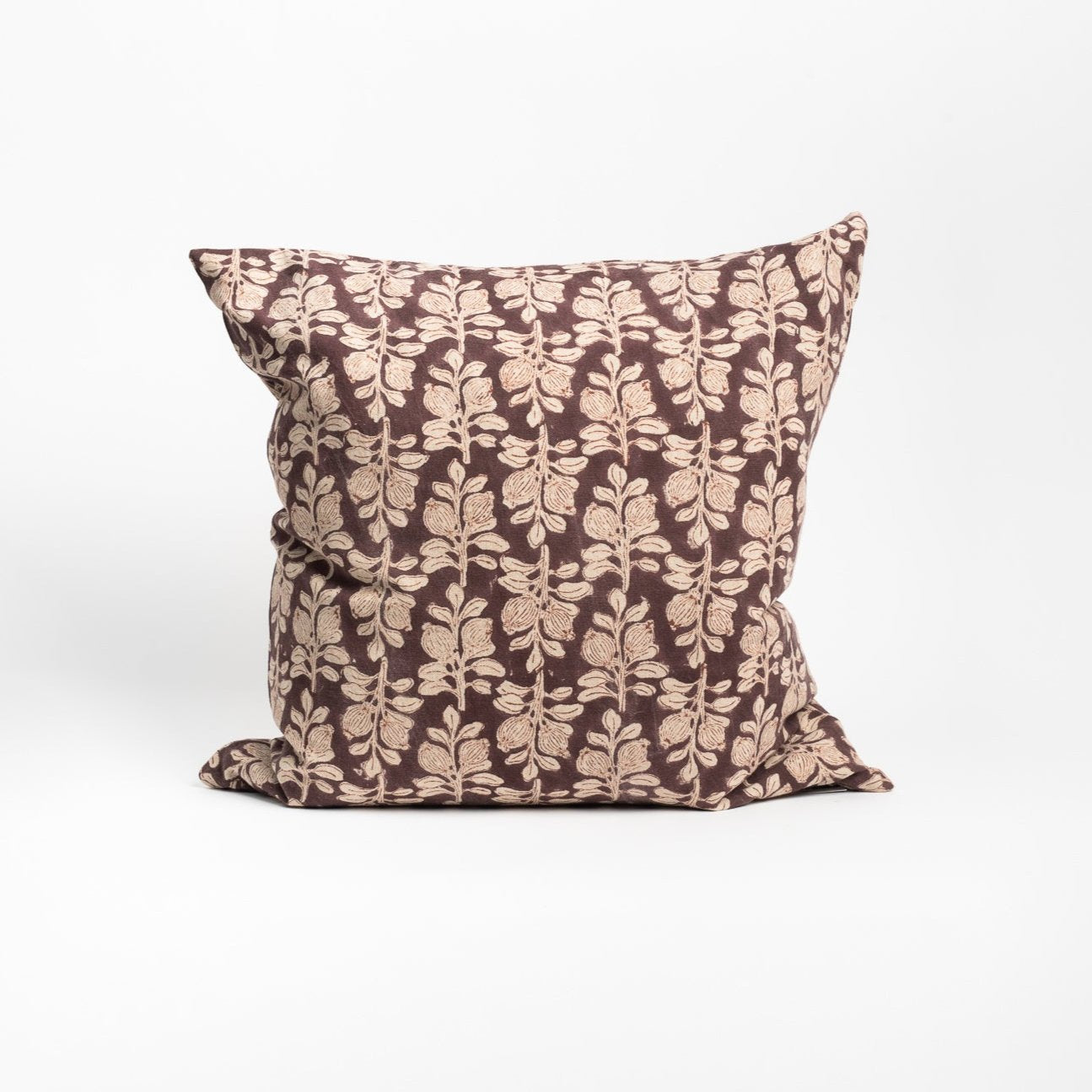 Arbor Block Print Pillow in Plum - Addison West 