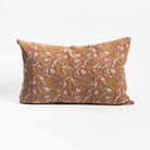 Sanya Block Print muted umber red and cream kumbar Pillow - Addison West 