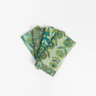 Vermont Handmade Napkins in Green on a white background