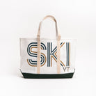 Addison West x Crab & Cleek Ski VT Canvas Tote on a white background at Addison West