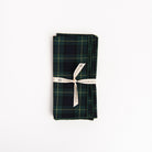 Forest Green Tartan Napkins - Set of 4 on a white background at Addison West