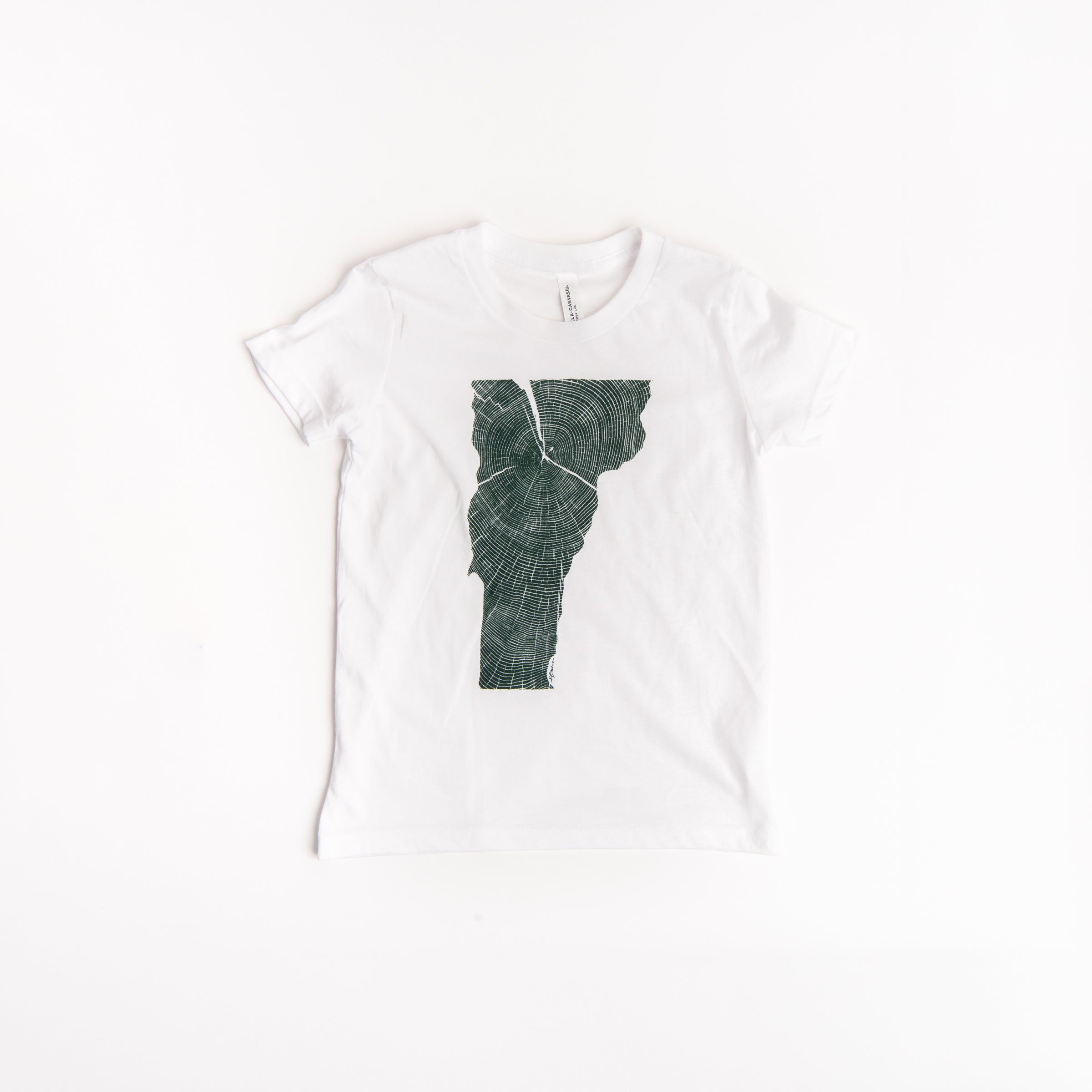 Katie Babic Kid's Vermont T-Shirt on a white background at Addison West