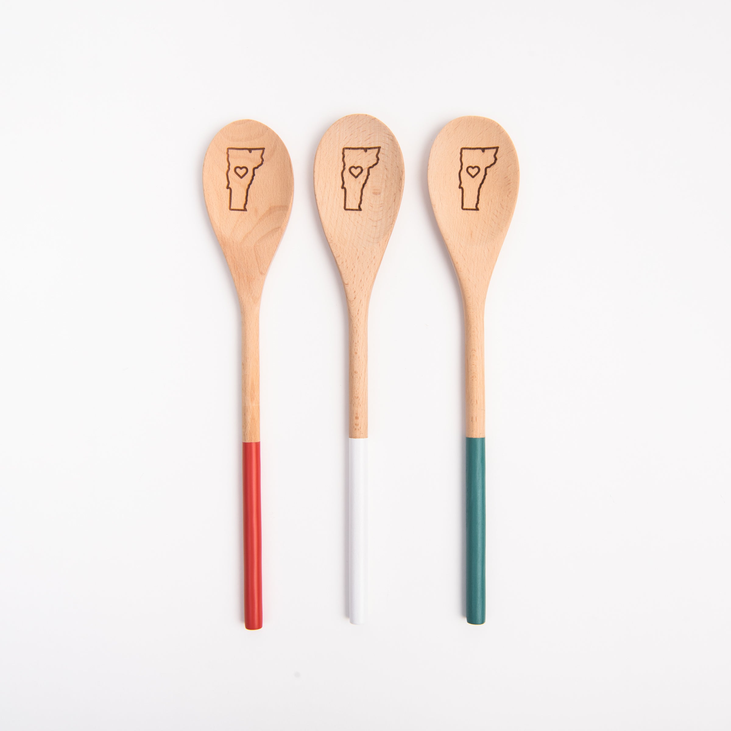 ILOVERMONT Wooden Spoons in varying colors on a white background at Addison West