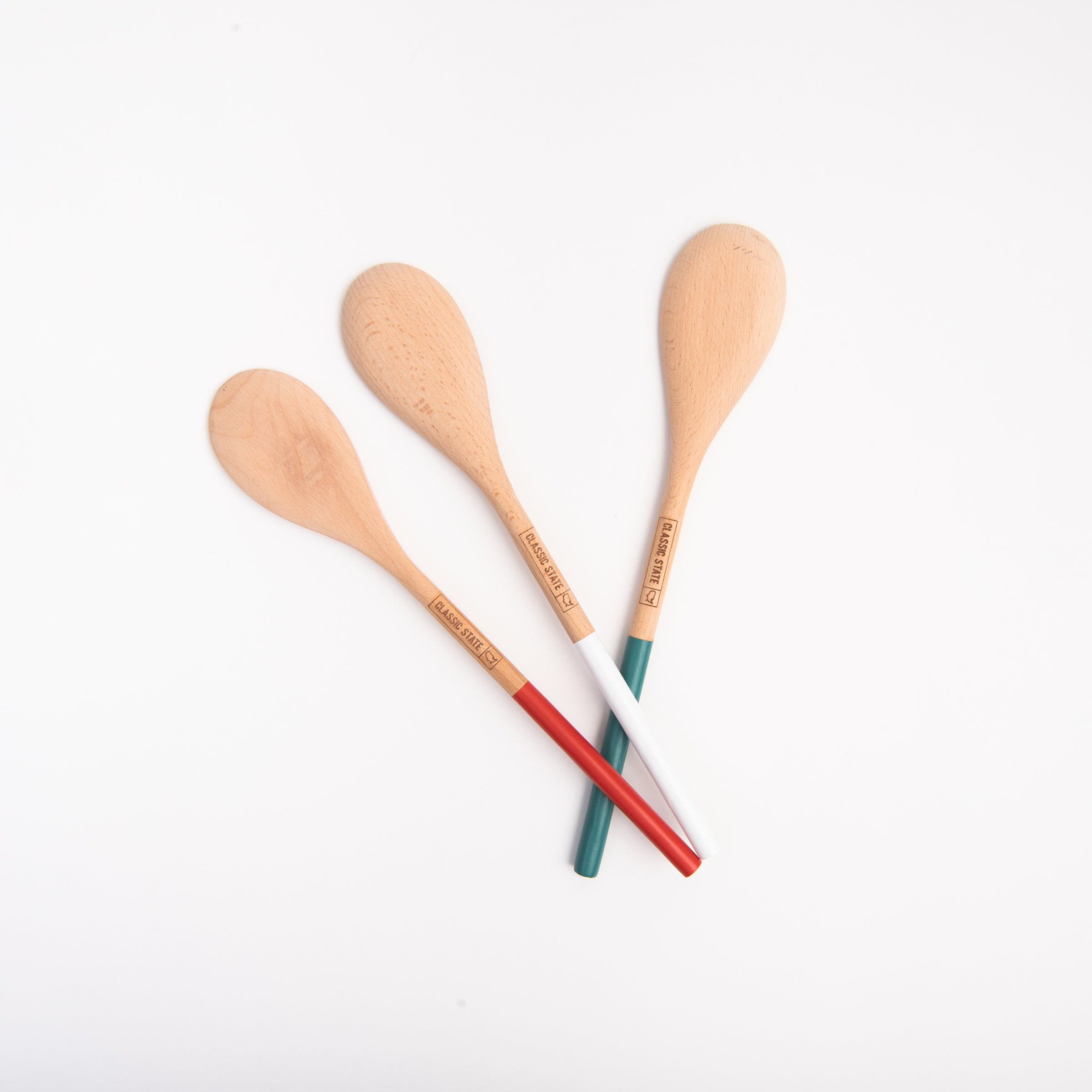 ILOVERMONT Wooden Spoons in varying colors on a white background at Addison West