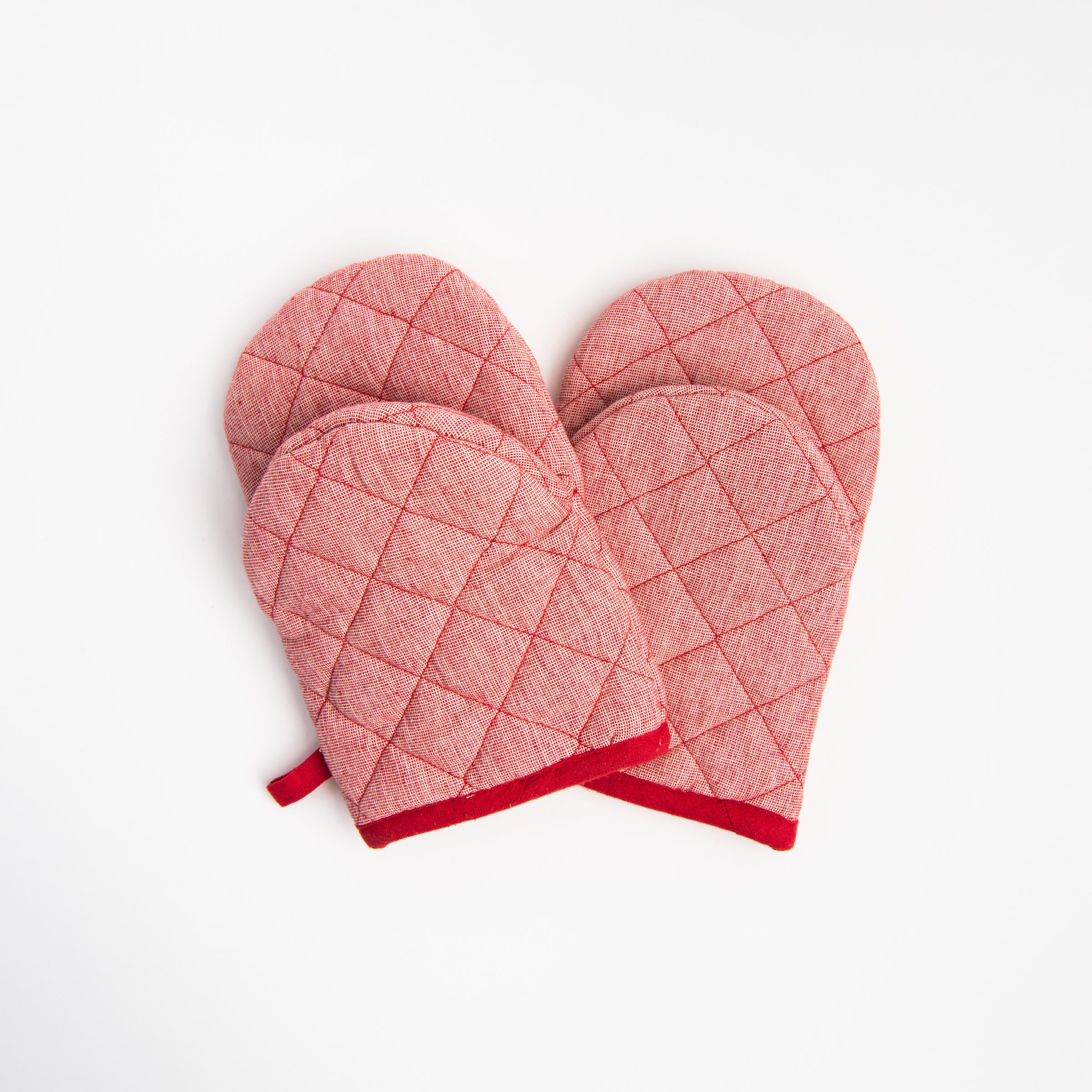 Red Cotton Hot Mitt on a white background at Addison West