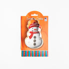 Snowman Cookie Cutter with Recipe Card on a white background at Addison West