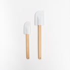 10 and 12 Inch Wood Spatula in White on a white background at Addison West