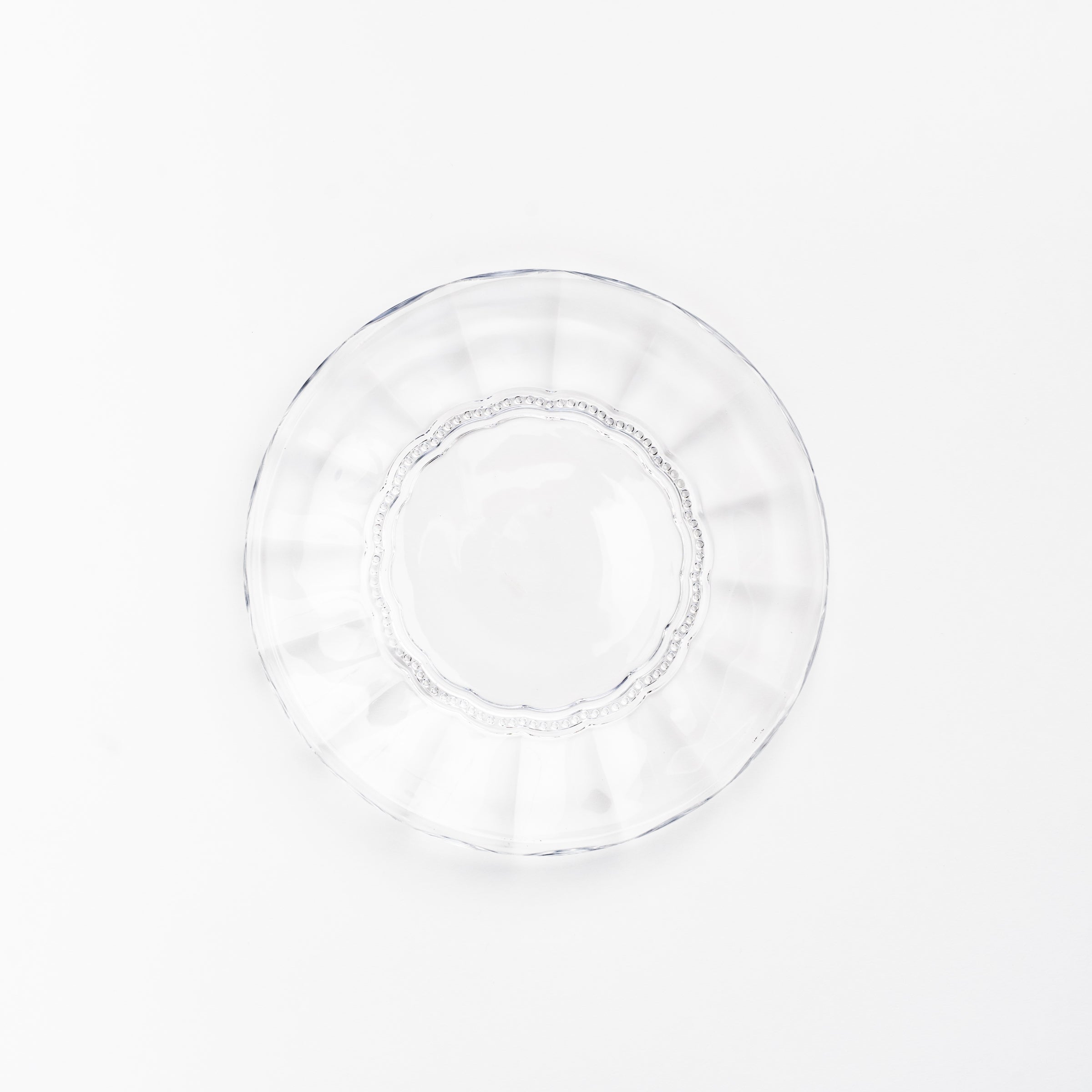 Pressed Glass Appetizer Plate on a white Background at Addison West