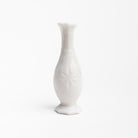 Vintage Oval Star Milk Glass Bud Vase on a white background at Addison West