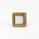 Square Golden Beaded Picture Frame on a white background at Addison West