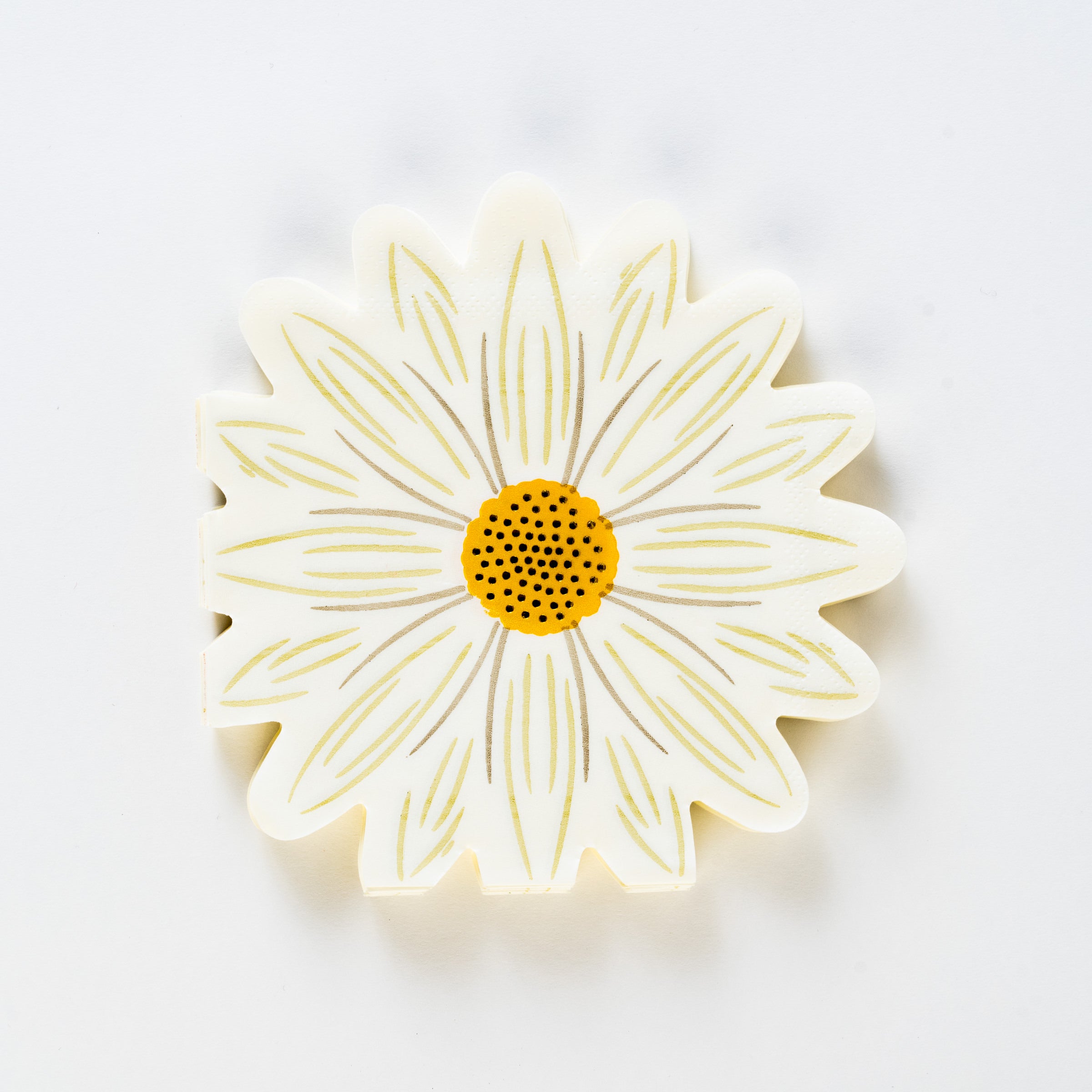 Die-Cut Daisy Disposable Napkin on a white background at Addison West