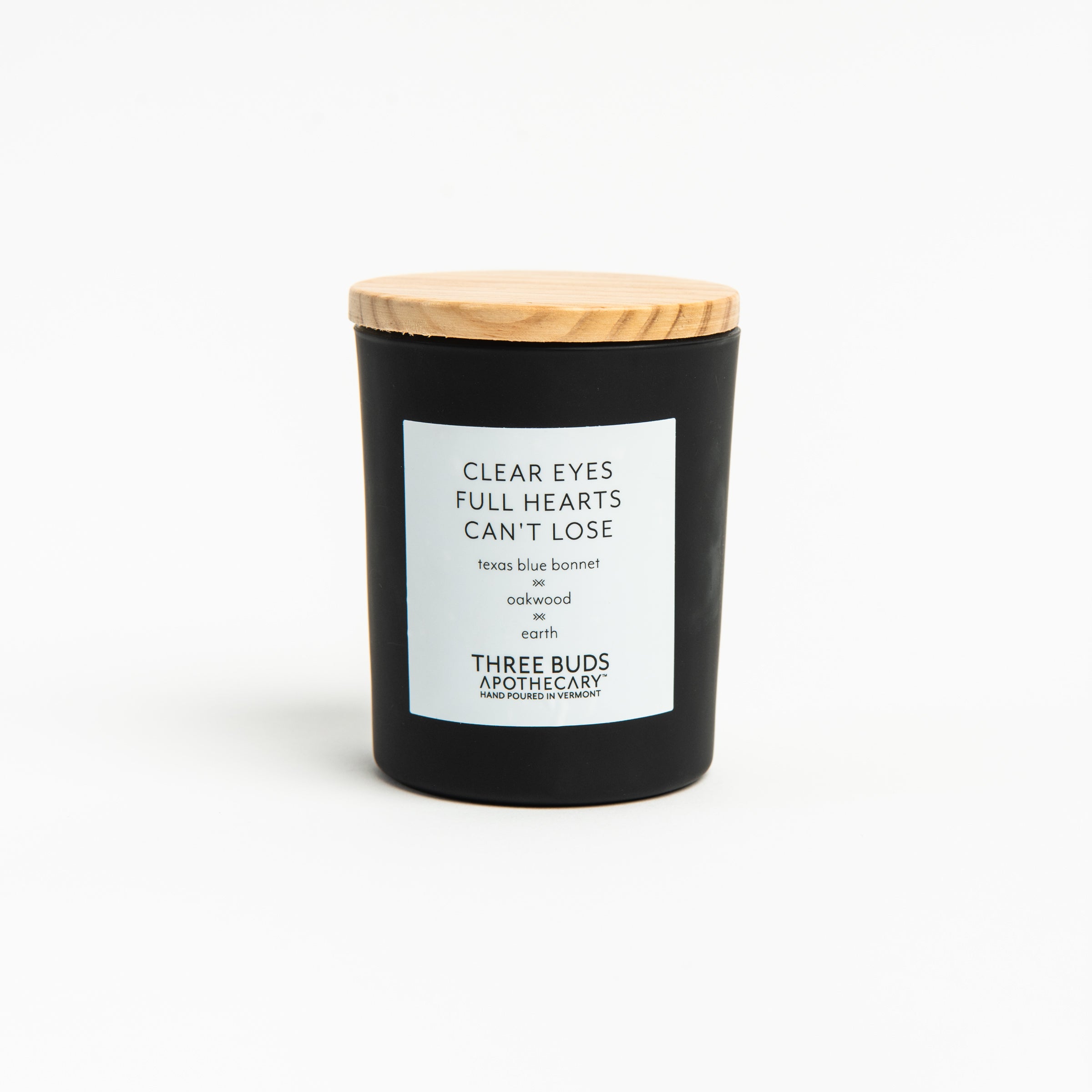 Clear Eyes Full Hearts 5oz Candle vegan non-toxic candle on a white background at Addison West