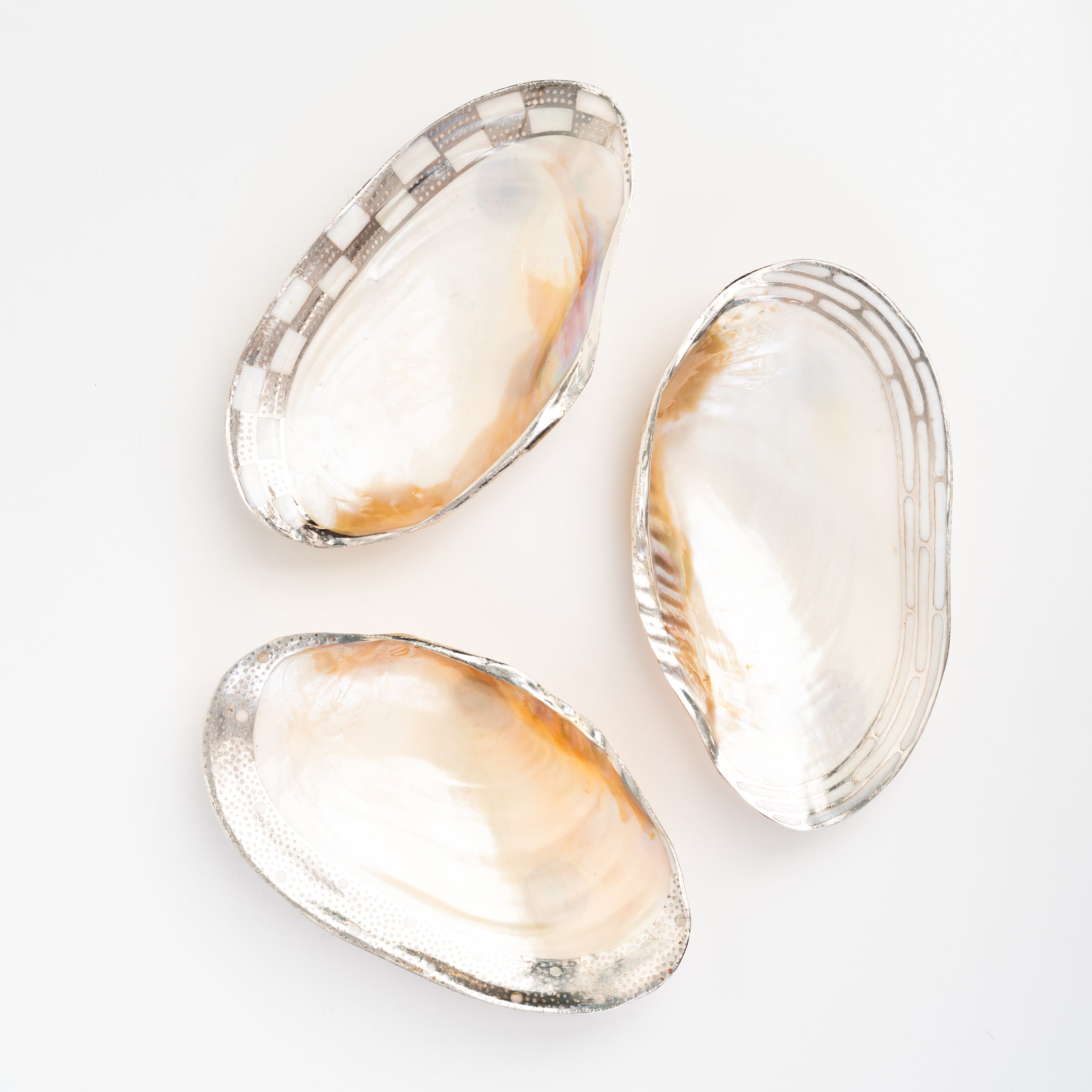 Felicity Footed Shell Dish on a white background at Addison West