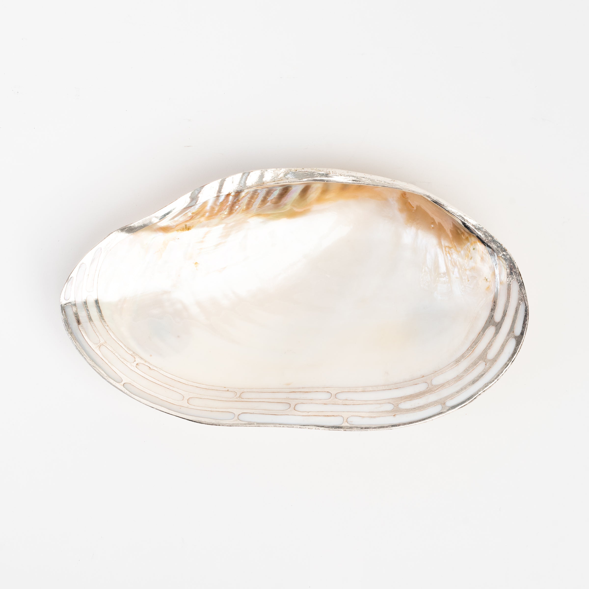 Felicity Footed Shell Dish on a white background at Addison West