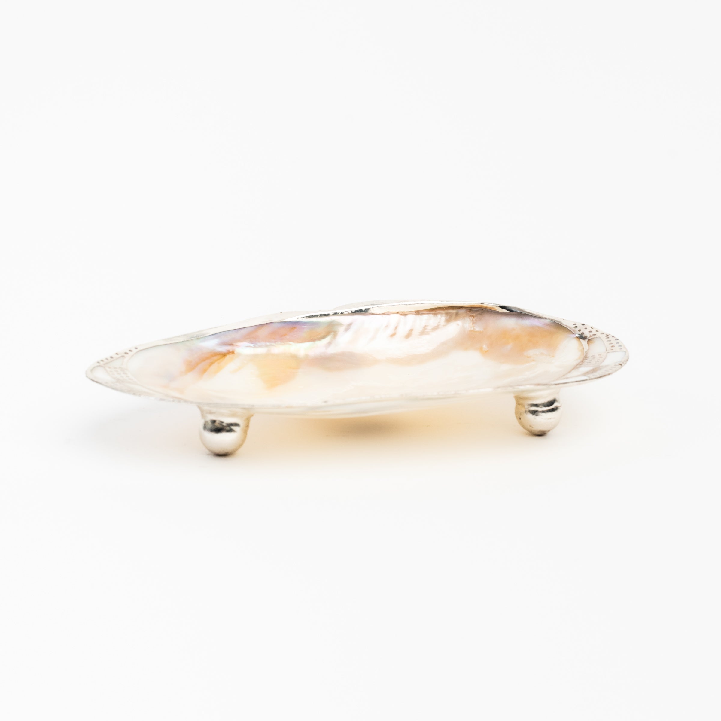 Felicity Footed Shell Dish on a white background at Addison West