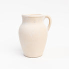 Rhodes Small White Terracotta Vase on a white background at Addison West