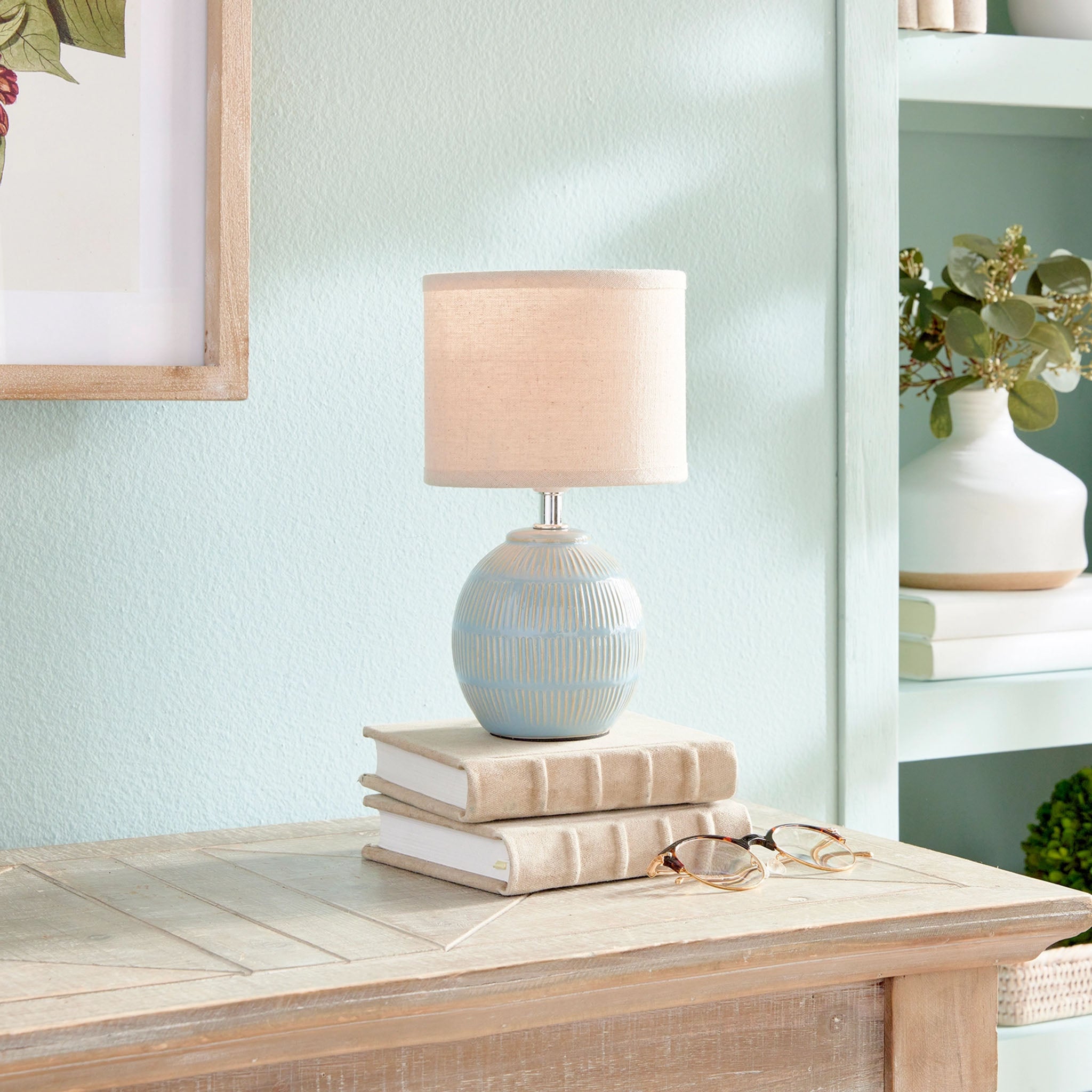 Althea Mini Lamp in Soft Blue - Addison West 