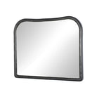 Amber Lewis x Four Hands Patz Mantel Mirror in Black Antique on a white background at Addison West