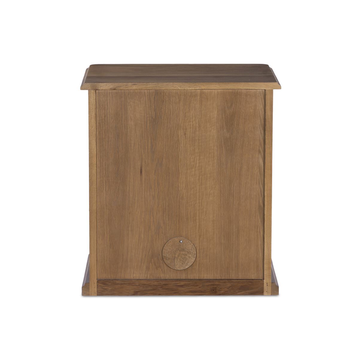 Amber Lewis x Four Hands Poppy Nightstand in Saddle Brown on a white background at Addison West