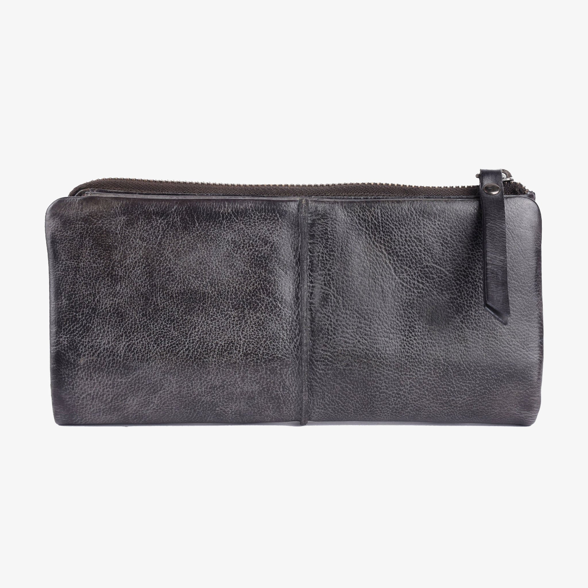 Latico Leathers Andi Wallet in Charcoal on a white background