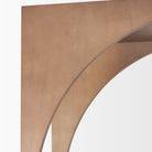 Bela Arched Shelving Unit Medium Brown Wood on a white background