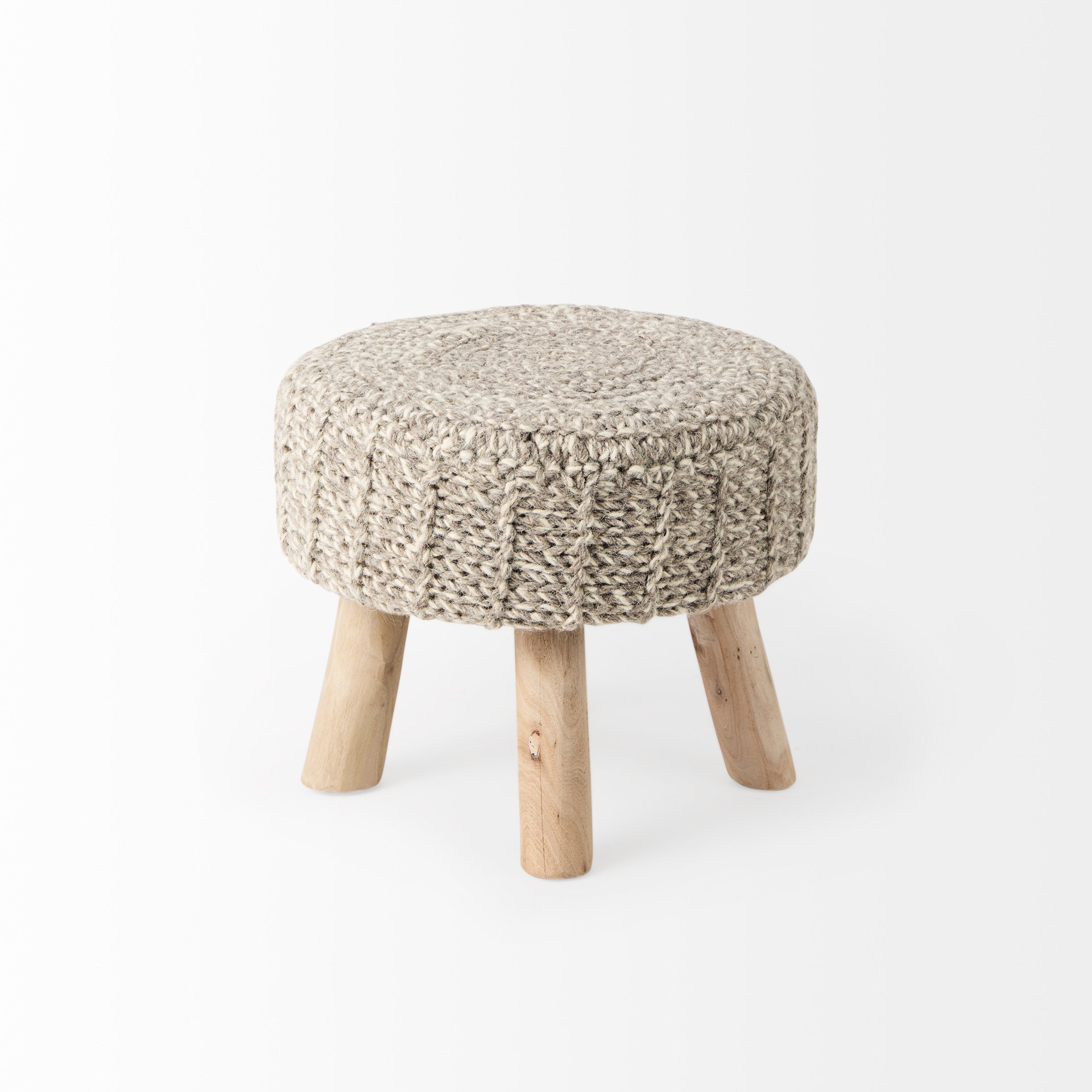 Bina Wool Stool on a white background