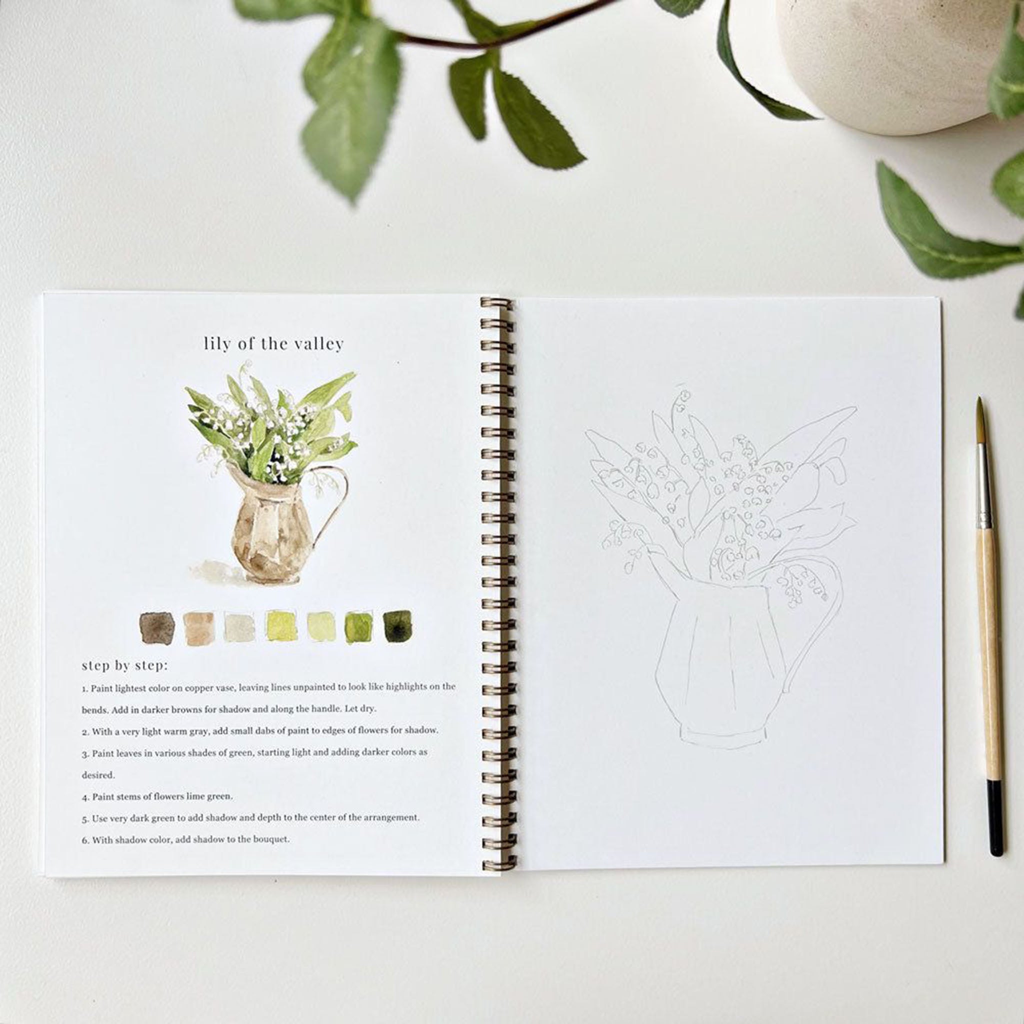 Bouquets Watercolor Workbook - Addison West 