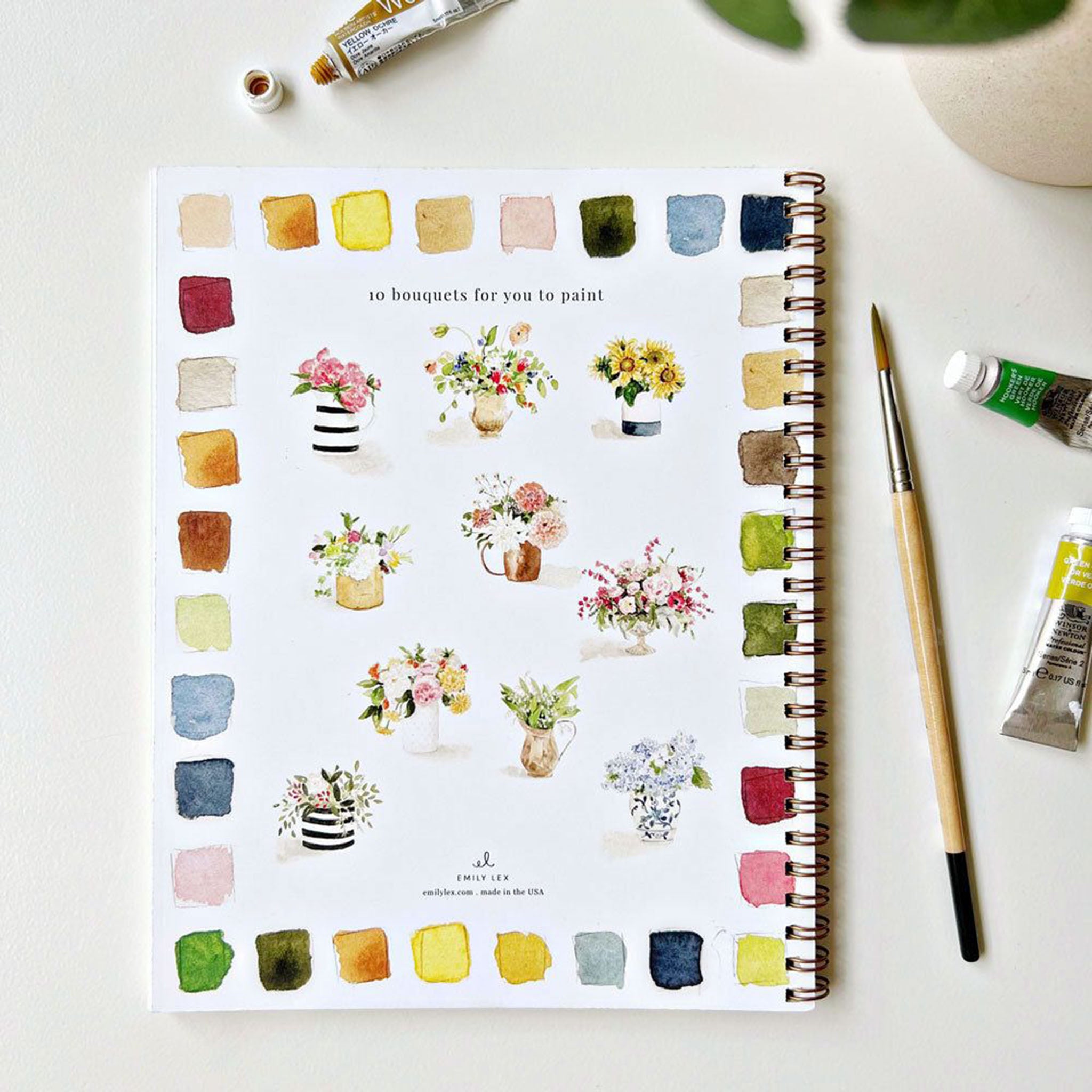 Bouquets Watercolor Workbook - Addison West 