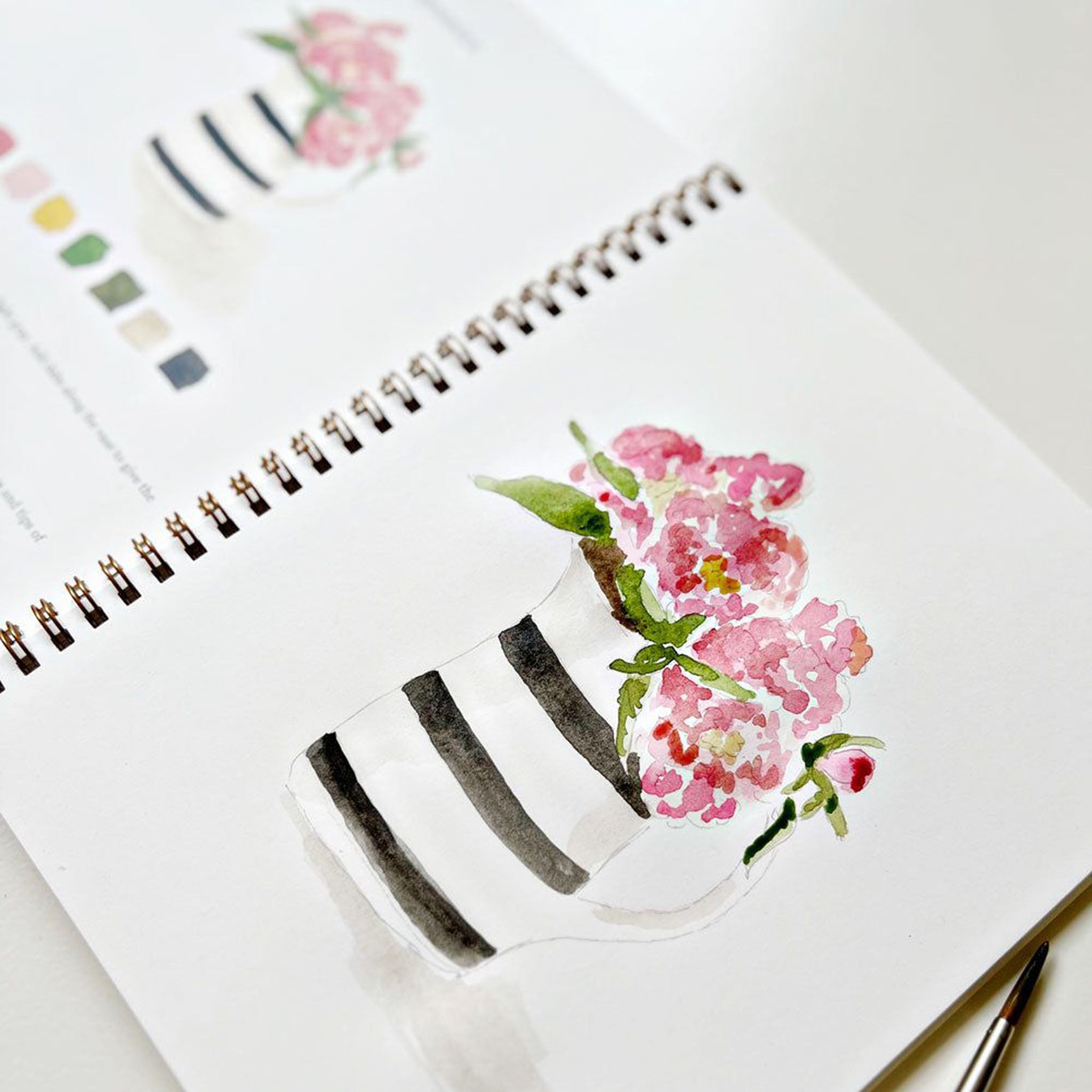 Bouquets Watercolor Workbook - Addison West 