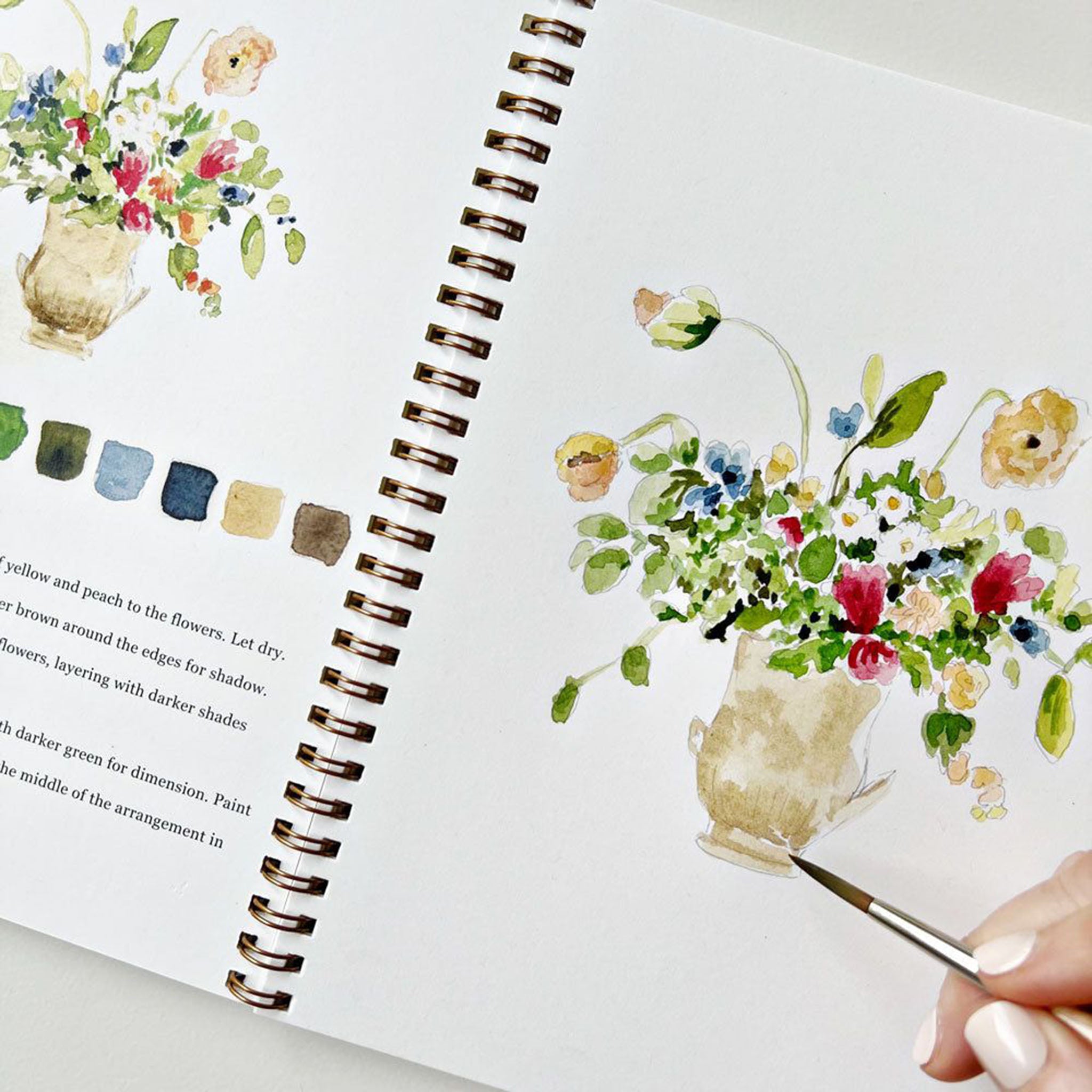 Bouquets Watercolor Workbook - Addison West 