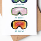 Bright As Snow Ski Goggles Greeting Card - Addison West 